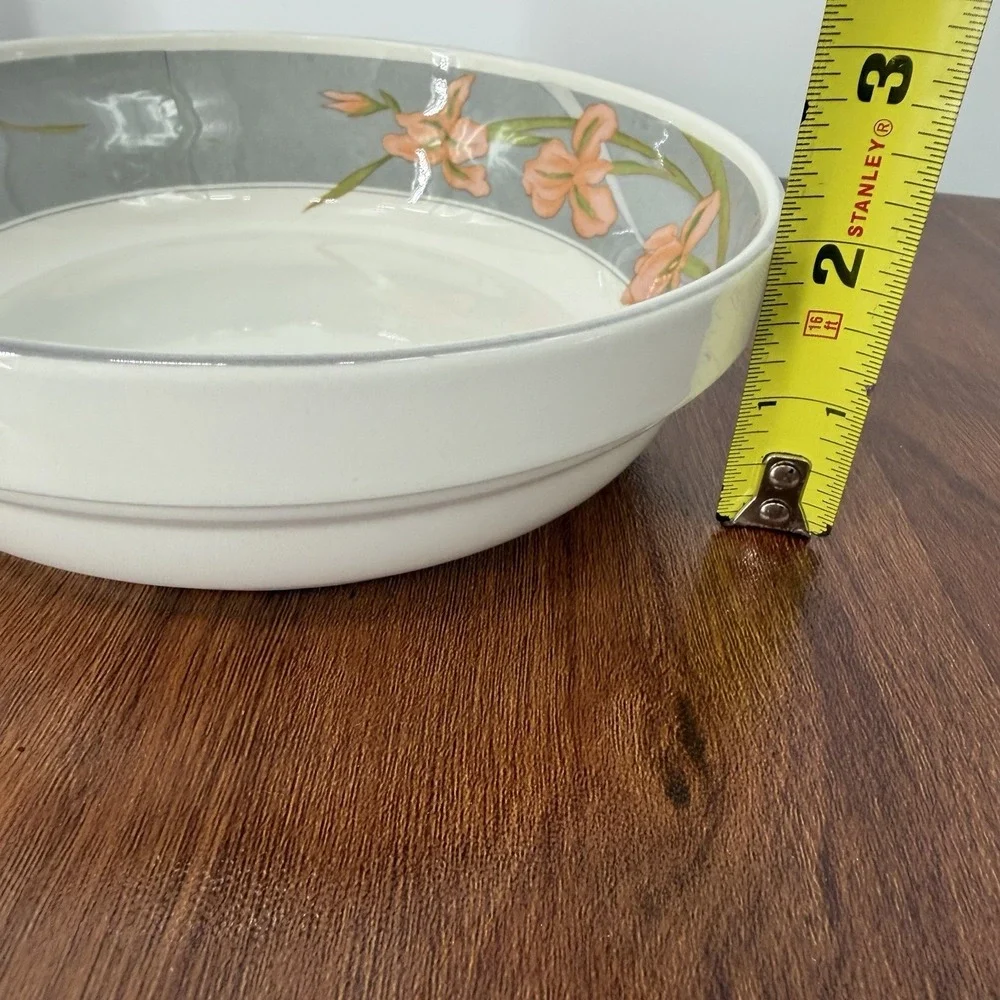 2 Vintage Sango Cherish 378 Soup Cereal Bowls Pink White 6.5